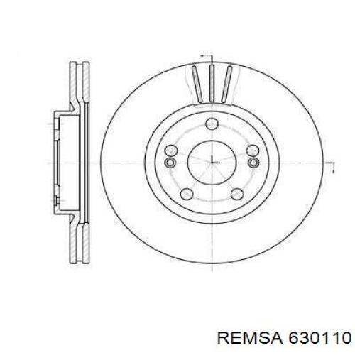 Freno de disco delantero 630110 Remsa
