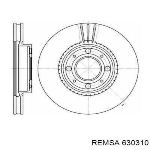 Передние тормозные диски 630310 Remsa