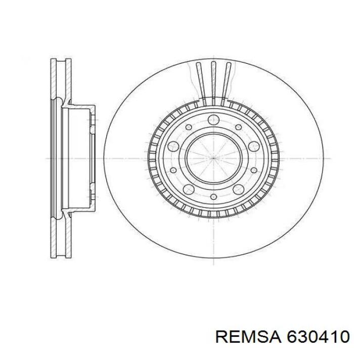 Передние тормозные диски 630410 Remsa