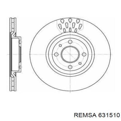 Передние тормозные диски 631510 Remsa