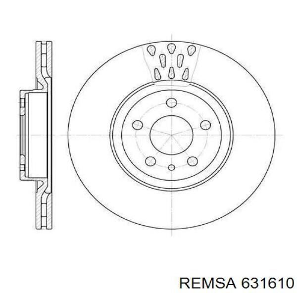 Диск тормозной передний REMSA 631610