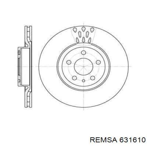 Диск гальмівний передній 631610 Remsa