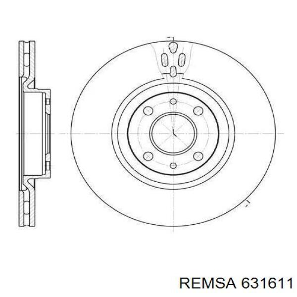 6316.11 Remsa диск тормозной передний