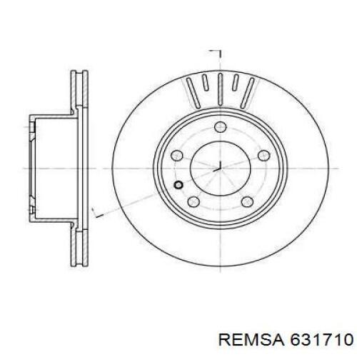 Передние тормозные диски 631710 Remsa