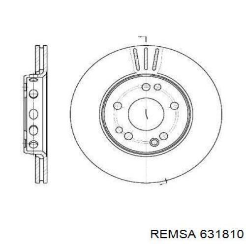 Передние тормозные диски 631810 Remsa