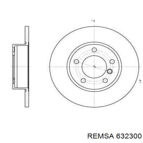 Передние тормозные диски 632300 Remsa