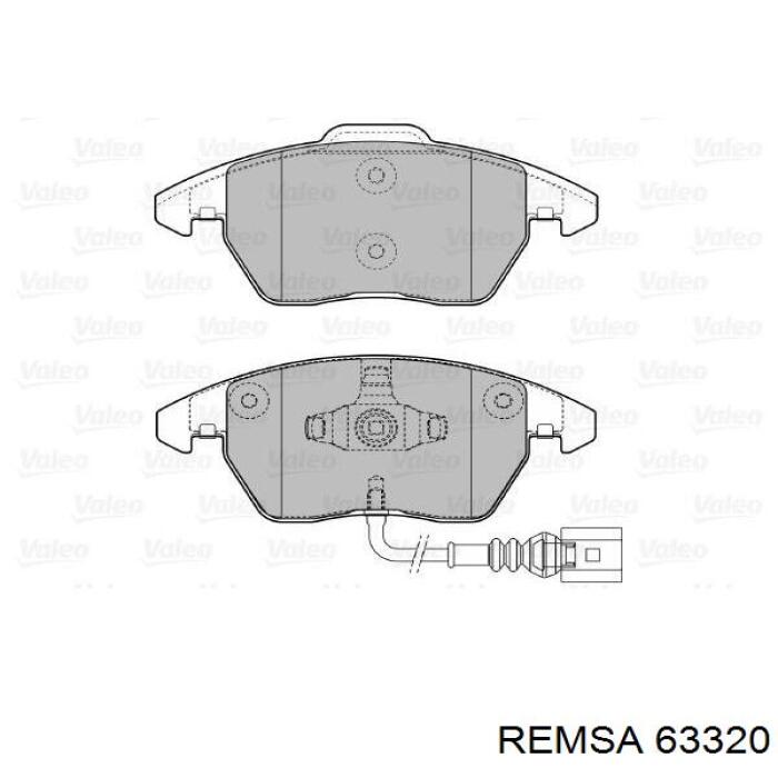 Тормозные колодки Remsa 63320