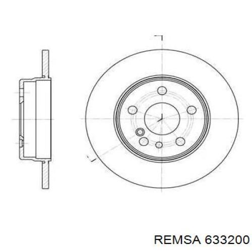 633200 Remsa диск тормозной задний
