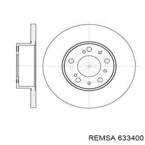 Передние тормозные диски 633400 Remsa