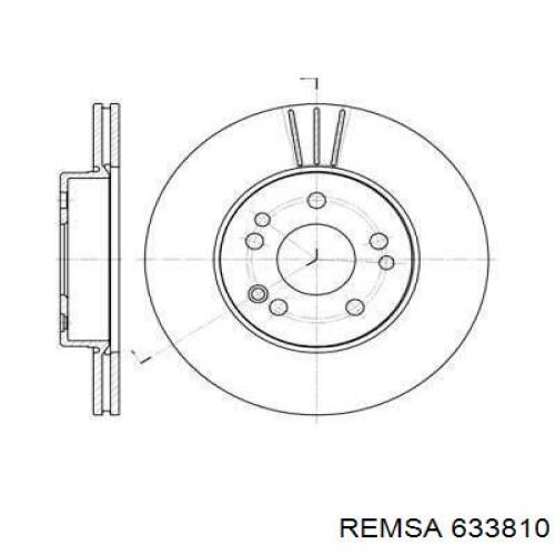 Передние тормозные диски 633810 Remsa