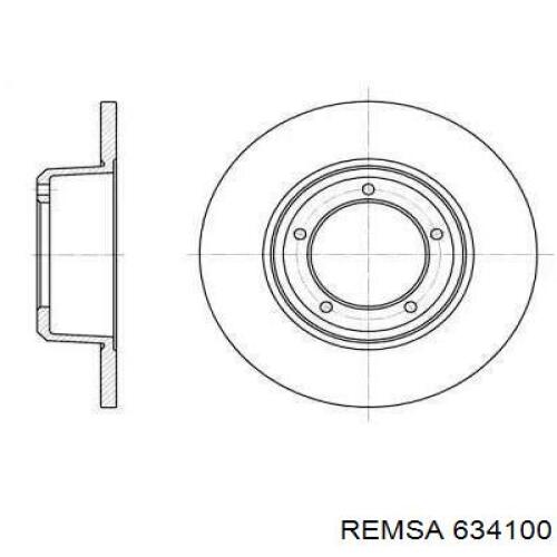 Передние тормозные диски 634100 Remsa