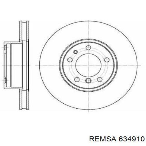 Передние тормозные диски 634910 Remsa