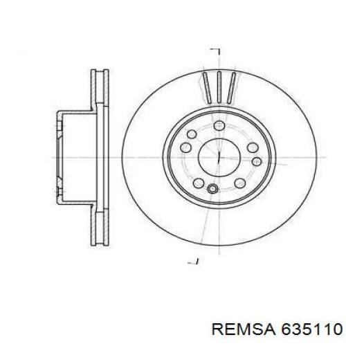 635110 Remsa диск тормозной передний