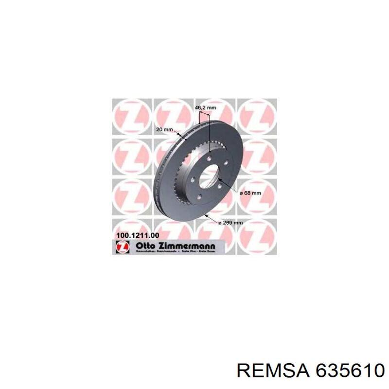 Тормозные диски 635610 Remsa