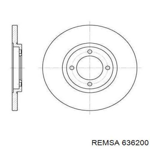 Передние тормозные диски 636200 Remsa