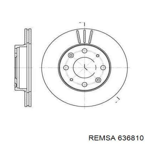 636810 Remsa диск тормозной передний