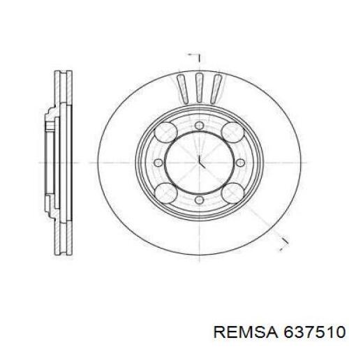 637510 Remsa диск тормозной передний