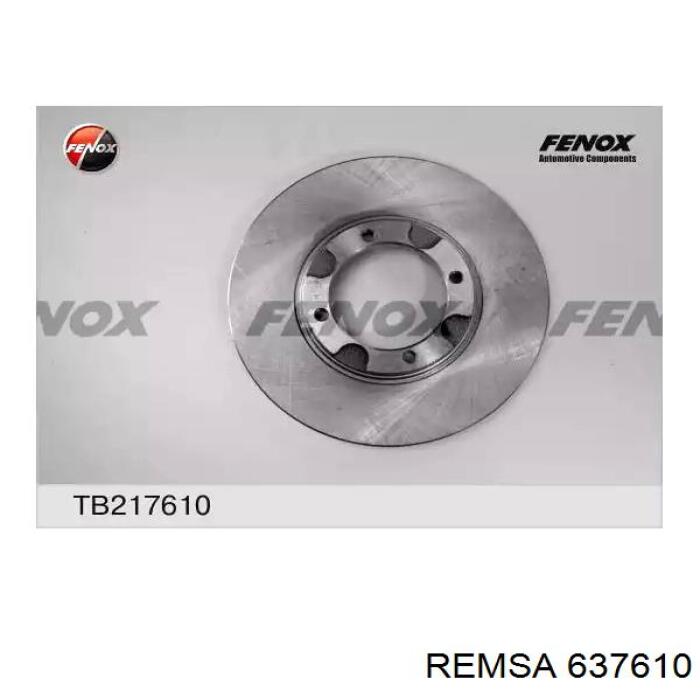 Передние тормозные диски 637610 Remsa