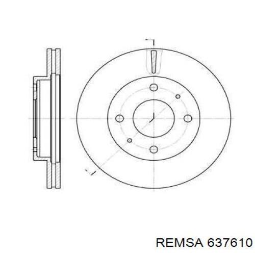 Передние тормозные диски 637610 Remsa