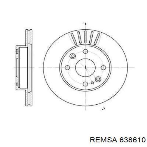 Передние тормозные диски 638610 Remsa