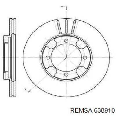 638910 Remsa Диск тормозной передний
