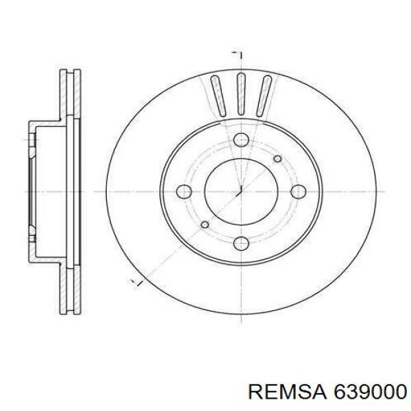 Купить 639000 Remsa Диск тормозной задний