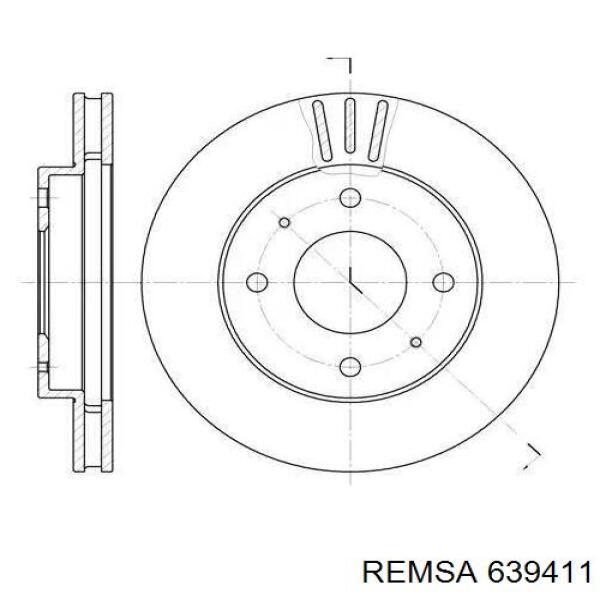 639411 Remsa диск тормозной передний