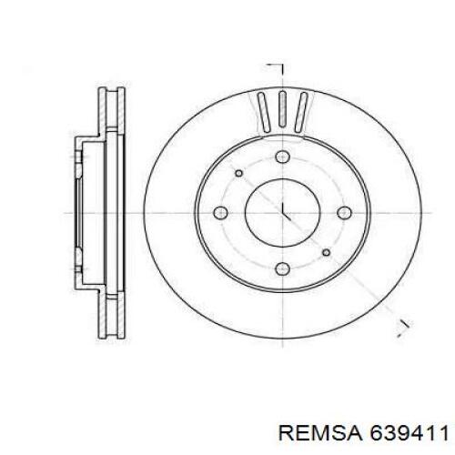 Передний тормозной диск Remsa 639411