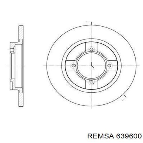 Передние тормозные диски 639600 Remsa