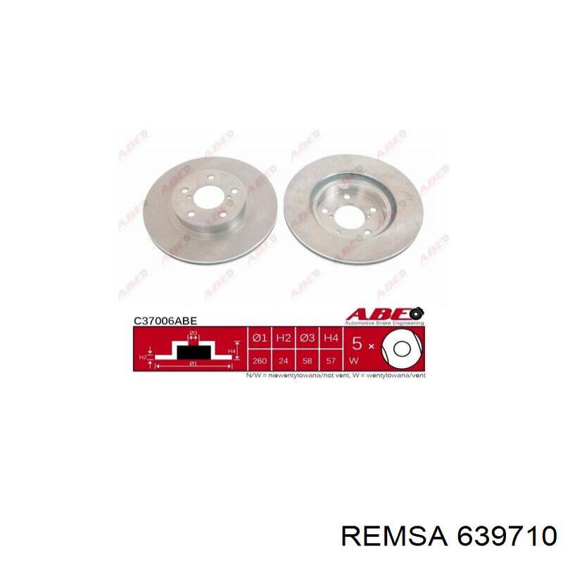 Тормоз дисковый передний Remsa 639710 цена, от 31.39 USD