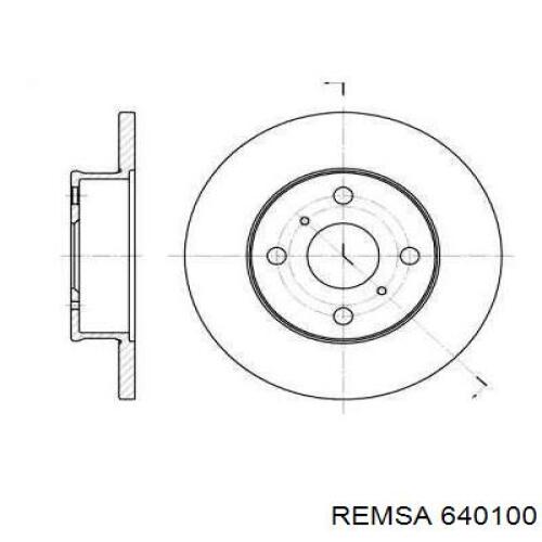 Передние тормозные диски 640100 Remsa