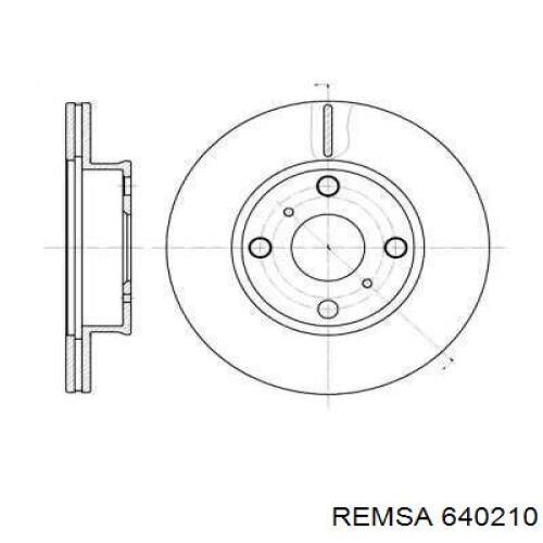 Передние тормозные диски 640210 Remsa