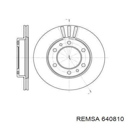 Передние тормозные диски 640810 Remsa