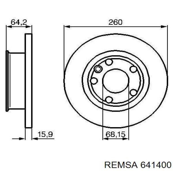 Тормоз дисковый передний Remsa 641400 цена, от 40.55 USD