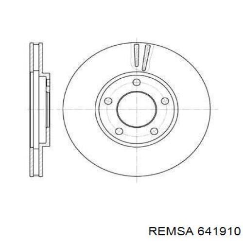 Передние тормозные диски 641910 Remsa