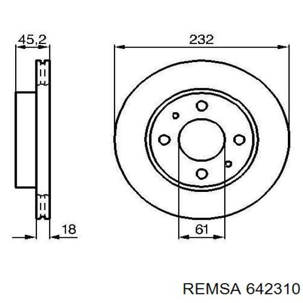 Купить 642310 Remsa Ротор тормозной