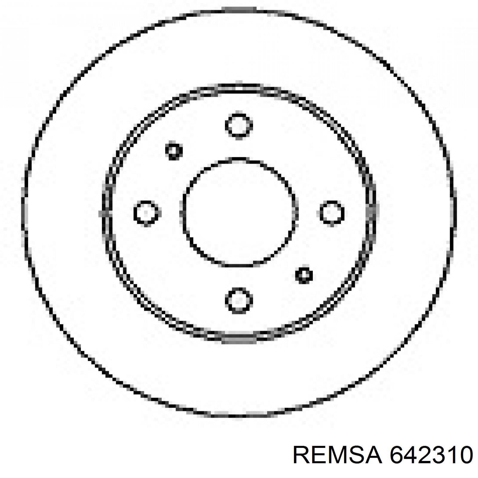 Передние тормозные диски 642310 Remsa