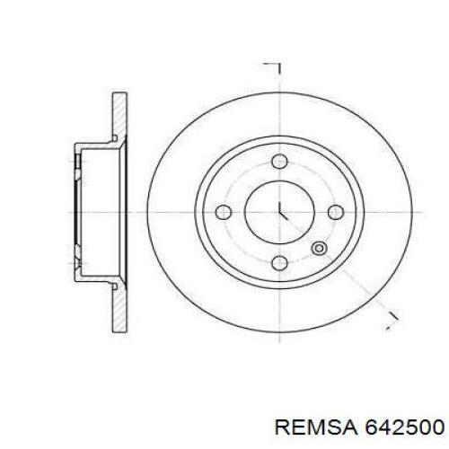 642500 Remsa диск тормозной передний
