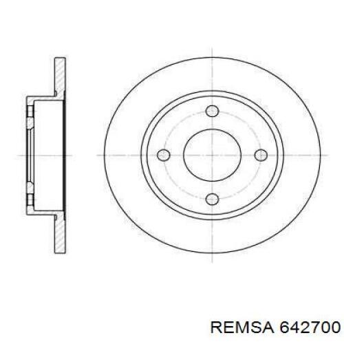 642700 Remsa диск тормозной передний