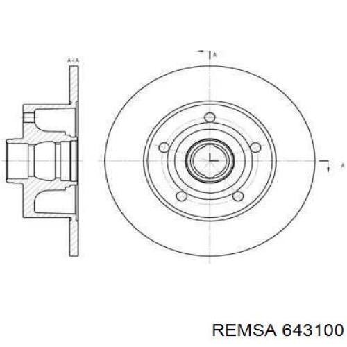 643100 Remsa Дисковый тормоз