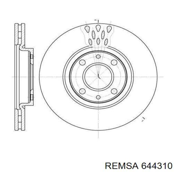 6443.10 Remsa диск тормозной передний