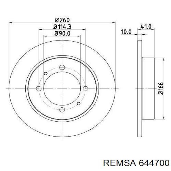 Тормозные диски 644700 Remsa