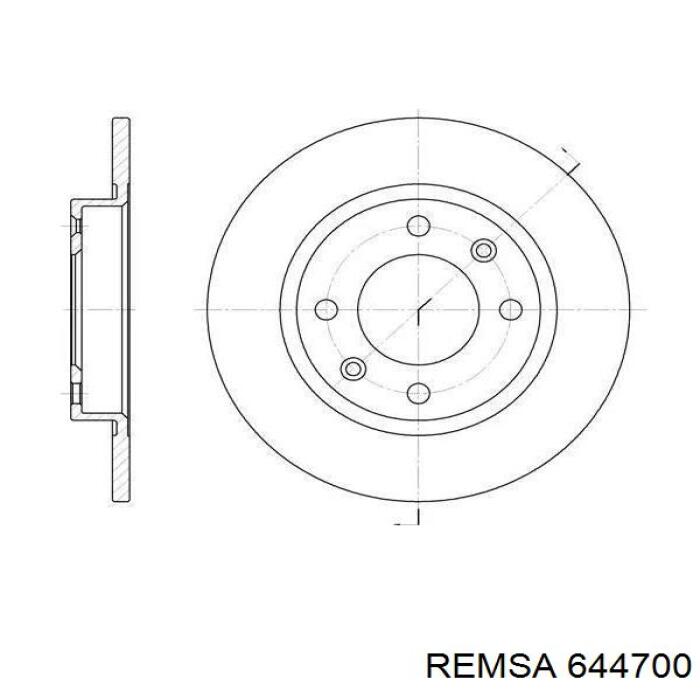 Задний тормозной диск Remsa 644700 цена, от 26.89 USD