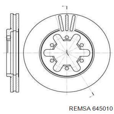 Передние тормозные диски 645010 Remsa