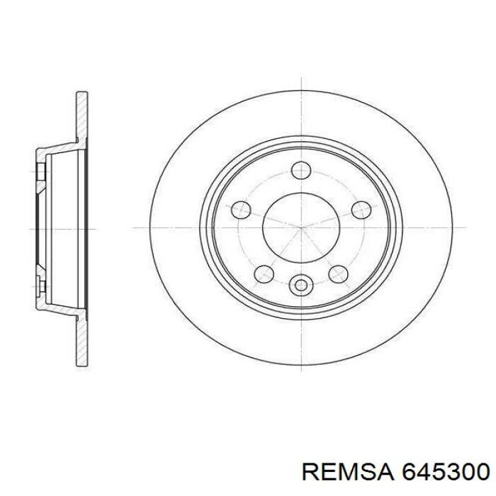 645300 Remsa диск тормозной задний