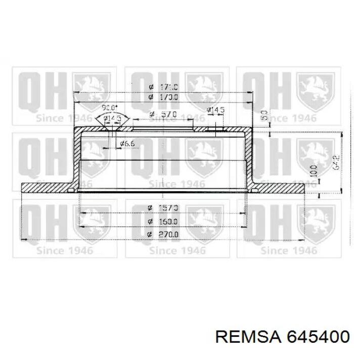 645400 Remsa Дисковый тормоз