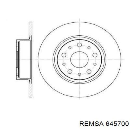 6457.00 Remsa диск тормозной задний