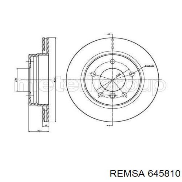 Задний дисковый тормоз Remsa 645810