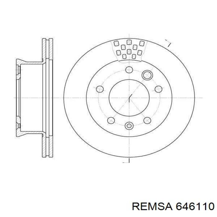 Диск тормозной передний REMSA 646110