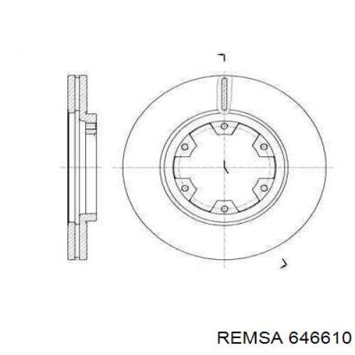646610 Remsa Диск тормозной передний